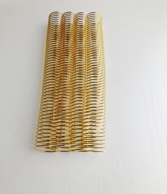Electroplated Gold 1-1/2" Metal Steel Single Loop Spiral Coil