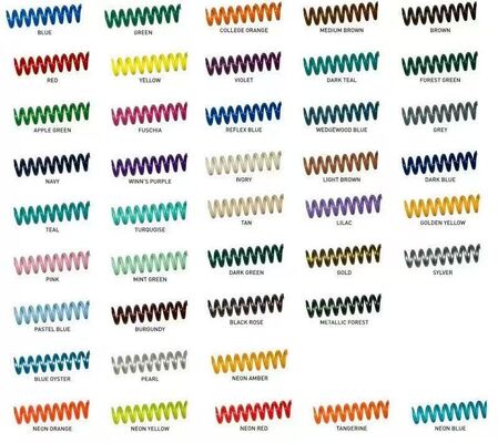 Eco-friendly Colorful Plastic Spiral PVC Plastic Coil Binding Recycled Wire Thickness Filament