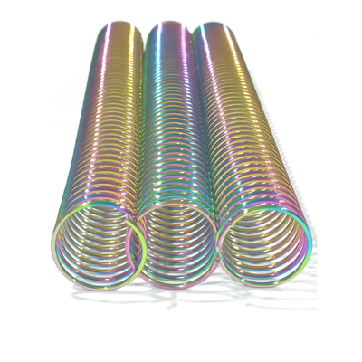 Electroplating Rainbow Color Metal Spiral Coil Binding Tunggal Untuk Buku