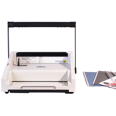 Mesin Jilid Velo Desktop Kantor V30 11 Pin 12 Pin Strip Velo Mesin Jilid Manual Punching Mesin Jilid Velo Elektrik untuk Kantor